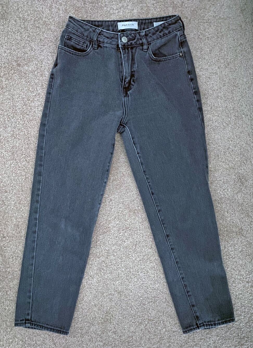 PACSUN Women's Gray Mom Jeans, High Waisted, Size 2S